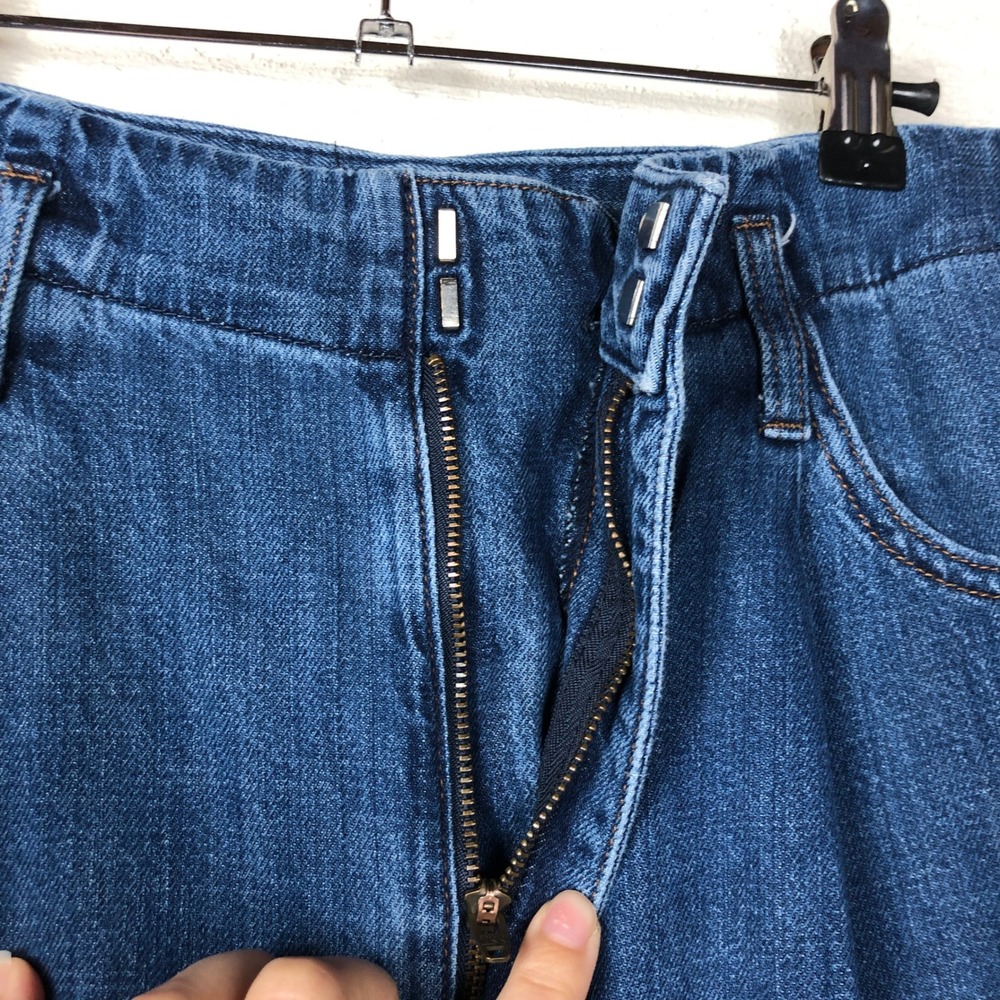 Uniqlo Womens Tapered Belted Pleated Jeans Size‎ 26 Blue MISSING BELT - Picture 8 of 15